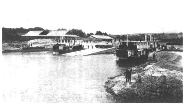 STEAMERS AND DOCKS AT LEOPOLDVILLE.