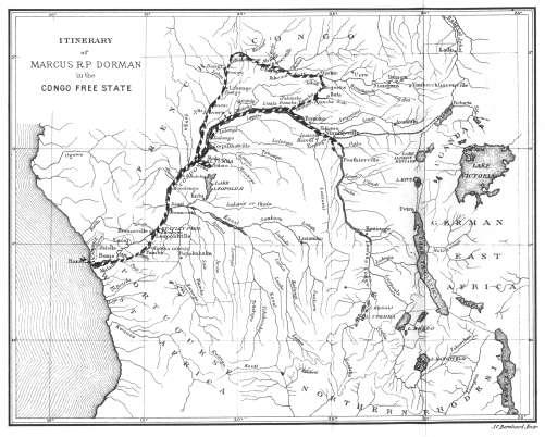 MAP--ITINERARY OF MARCUS R.P. DORMAN IN THE CONGO FREE STATE