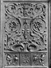 XLIV. Panel from the Choir Stalls, Church of S. Pietro, Perugia, Italy.