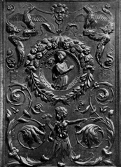 XLV. Panel from the Choir Stalls, Church of S. Pietro, Perugia, Italy.