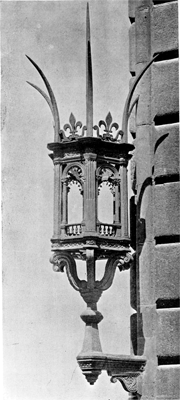 L. Wrought Iron Lantern on the Palazzo Guadagni, Florence.