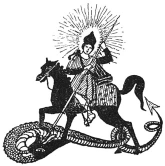 Saint George slaying the dragon.