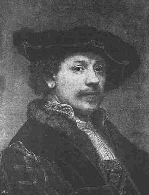 Abb. 56. Selbstbildnis Rembrandts, gemalt um 1635
