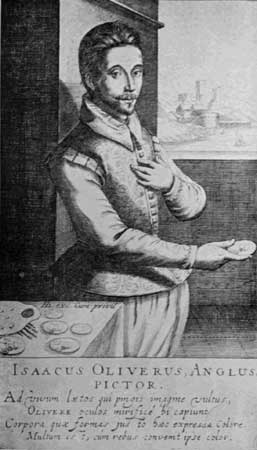 Isaacus Oliverus, Anglus, pictor.