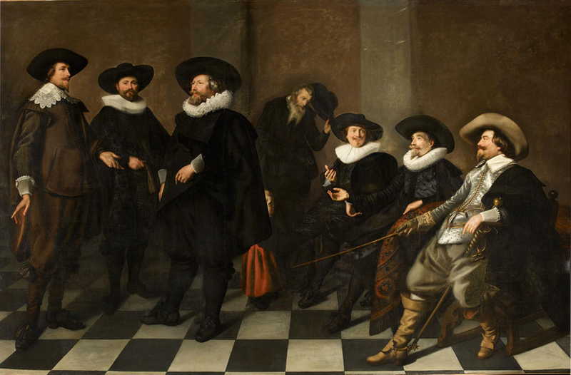Portrait of the regents of the Amsterdam city orphanage in 1633.  Abraham de Vries