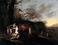 Bacchus and Nymphs in Landscape