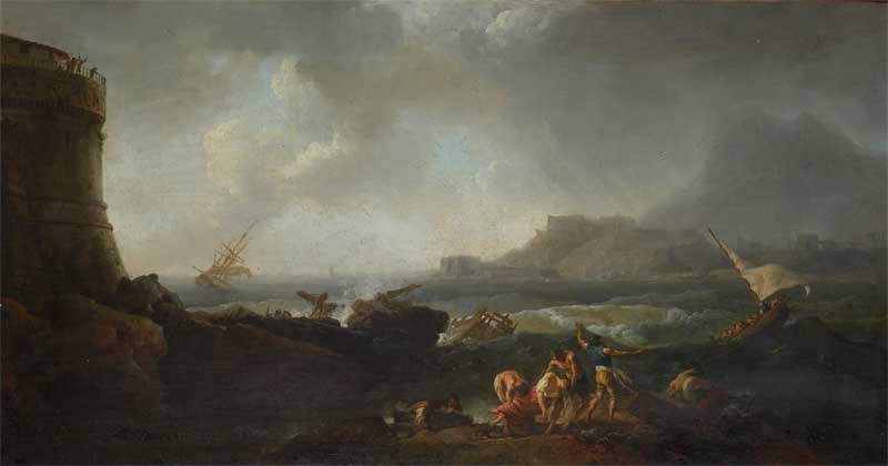 A Shipwreck in Stormy Seas. Adrien Manglard