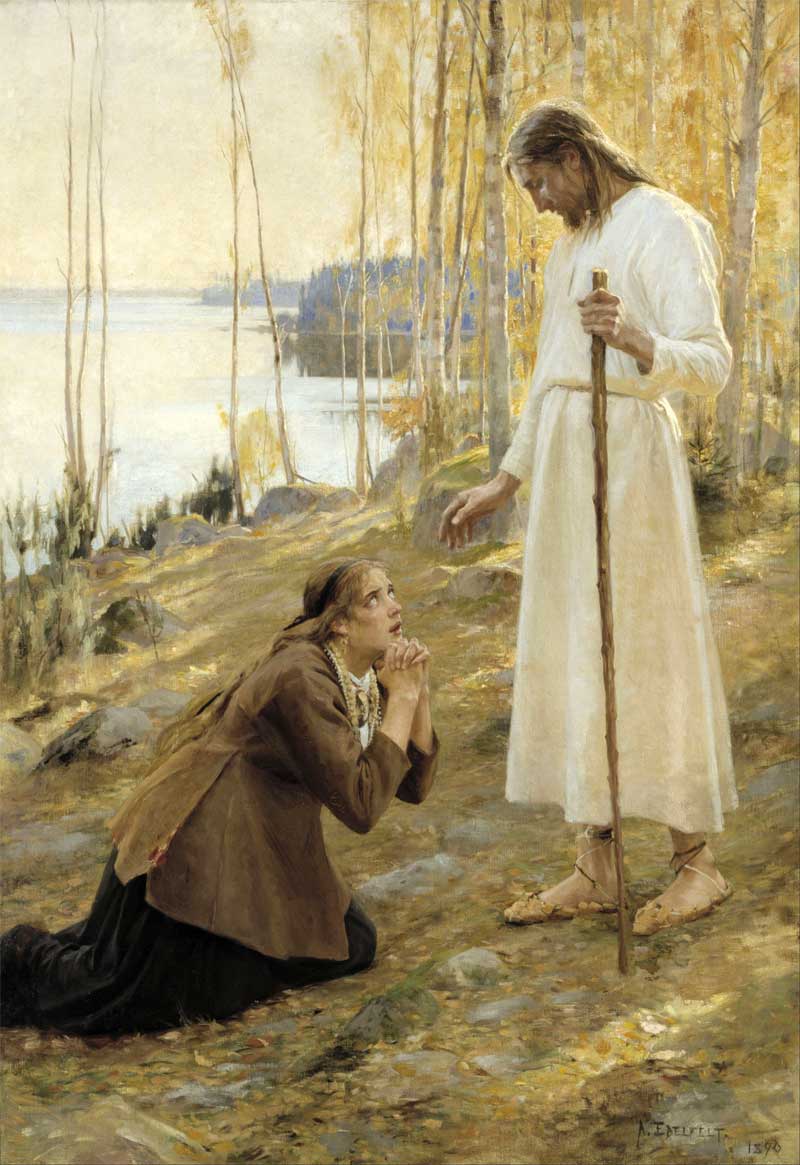 Christ and Mary Magdalene, a Finnish Legend. Albert Edelfelt