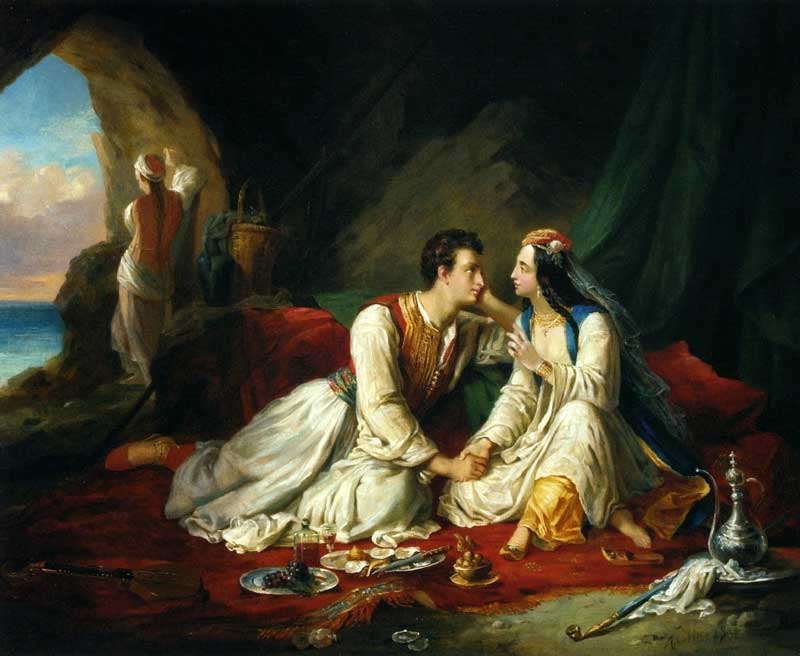 Byron as Don Juan, with Haidee. Alexandre-Marie Colin