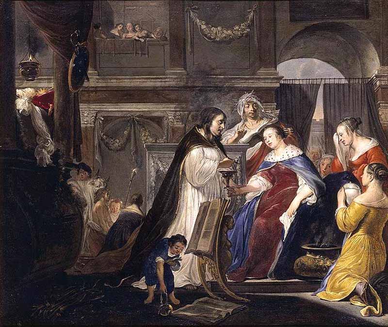 Commemoration of King Mausolus by Queen Artemisia. Arnold Houbraken