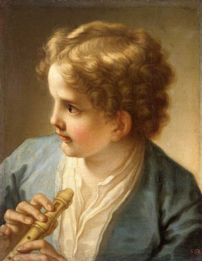 Boy with a Flute   . Benedetto Luti