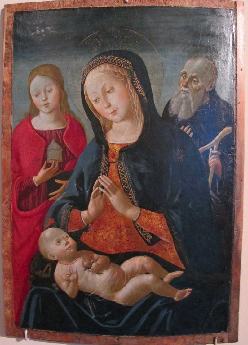 Madonna and Child with Saints M. Magdalene and an abbot. Bernardino Fungai