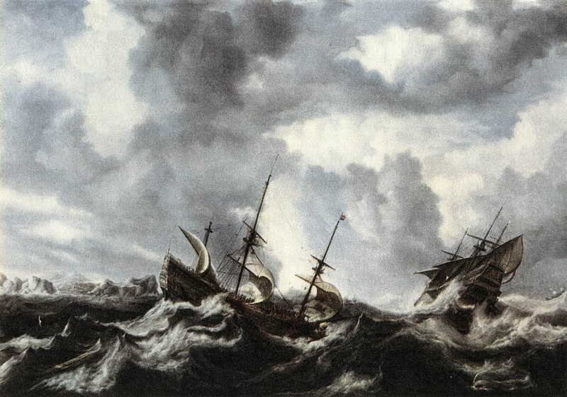 Storm on the Sea  . Bonaventura Peeters