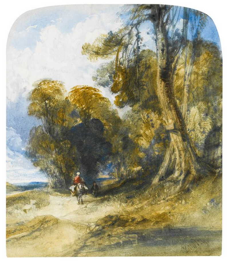 Figures on a Woodland Path. Charles Bentley
