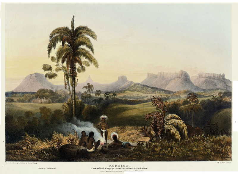 Roraima, A Remarkable Range of Sandstone Mountains in Guiana. After Charles Bentley and Robert H. Schomburgk