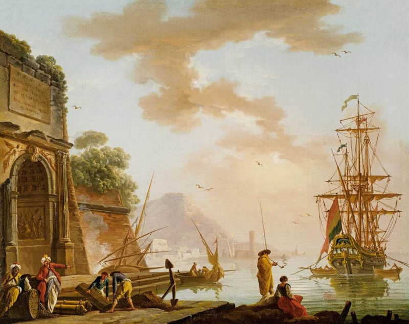 Mediterranean Seaport. Charles François Lacroix de Marseille