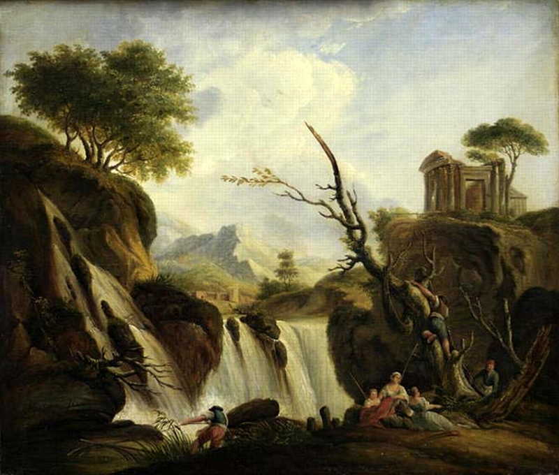 Tivoli waterfalls. Charles François Lacroix de Marseille