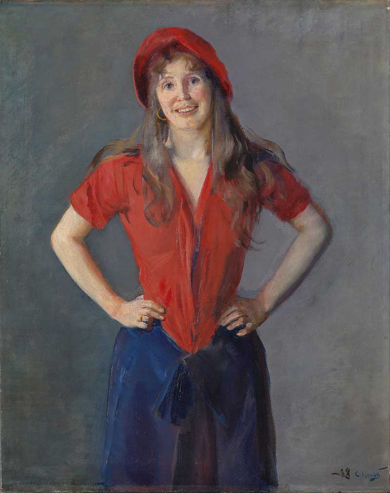 Portrait of the Painter Oda Krohg, b. Lasson . Christian Krohg