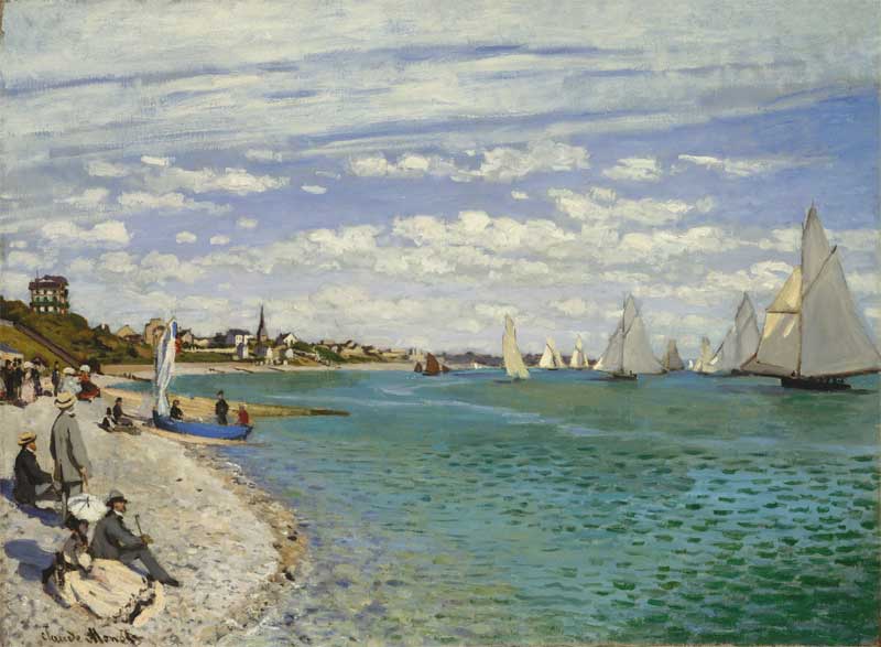 Regatta at Sainte-Adresse. Claude Monet