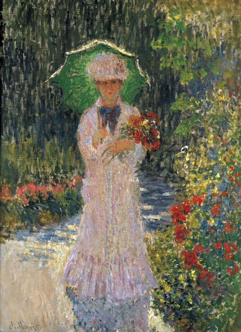 Camille with Green Umbrella. Claude Monet