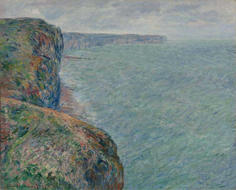 View to the Sea from the Cliffs. Claude Monet