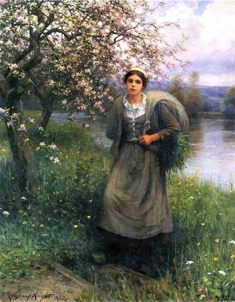 DApple Blossoms in Normandy, aniel Ridgway Knight