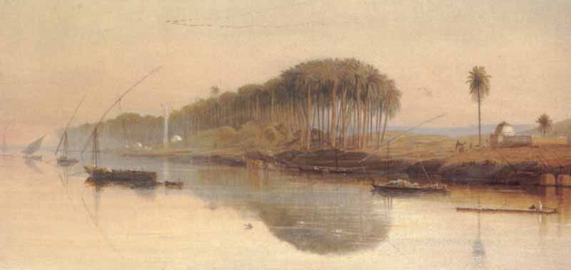 Abadeh on the Nile, Edward Lear