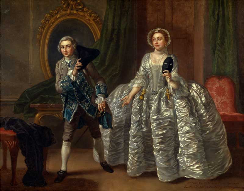 David Garrick and Mrs. Pritchard in Benjamin Hoadley's The Suspicious Husband. Francis Hayman