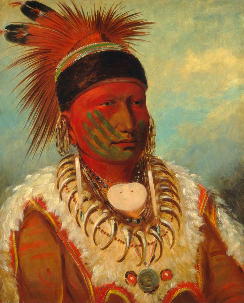 The White Cloud, Chief of the Iowas. George Catlin