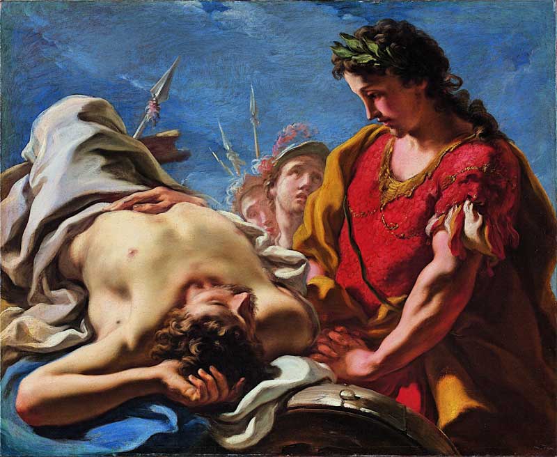 Alexander at the Corpse of the Dead Darius . Giovanni Antonio Pellegrini