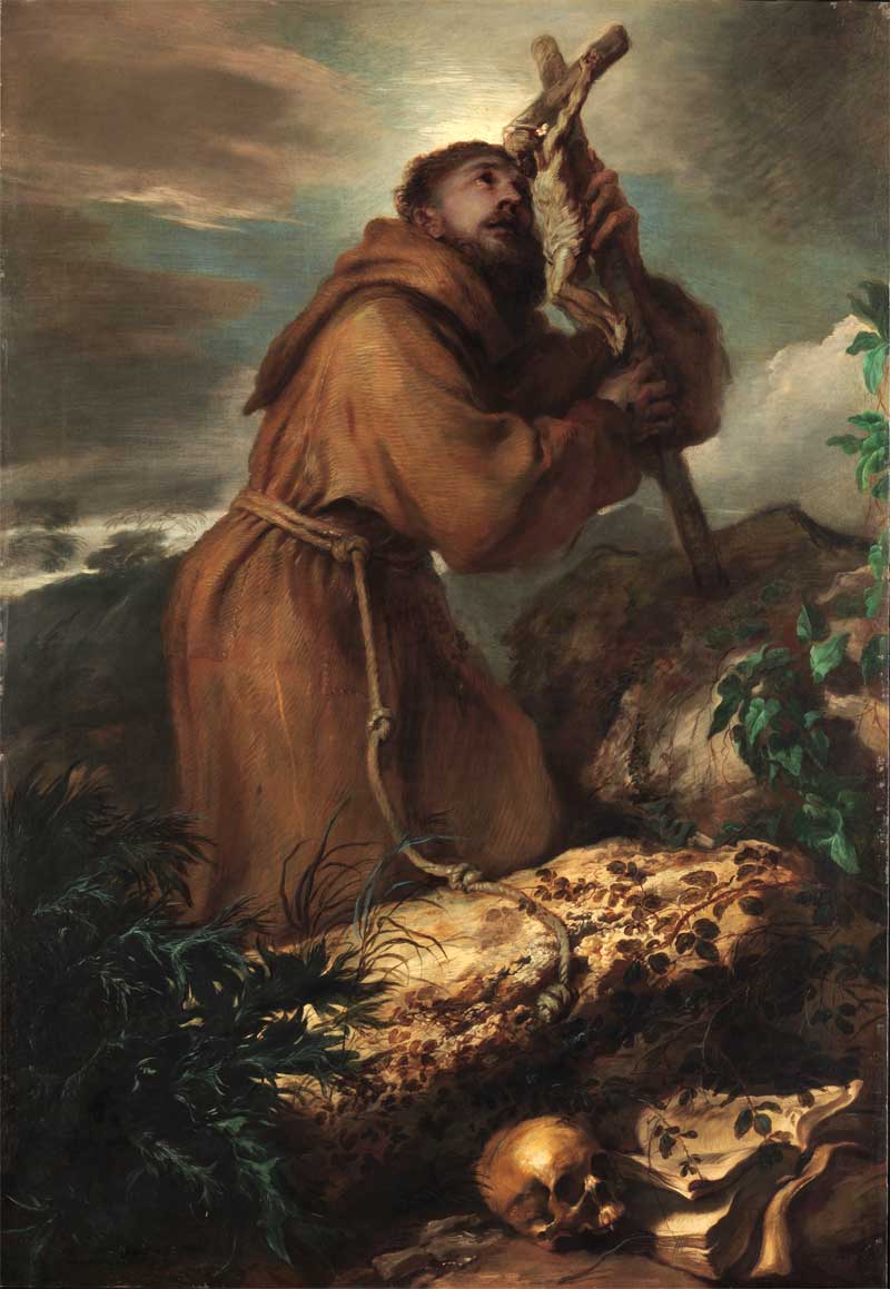 Saint Francis in Ecstasy . Giovanni Benedetto Castiglione