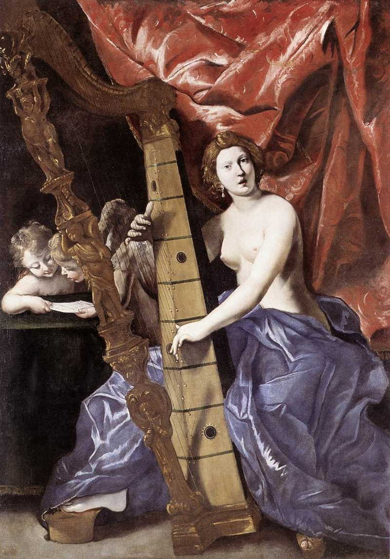 Venus Playing the Harp (Allegory of Music), Giovanni Lanfranco