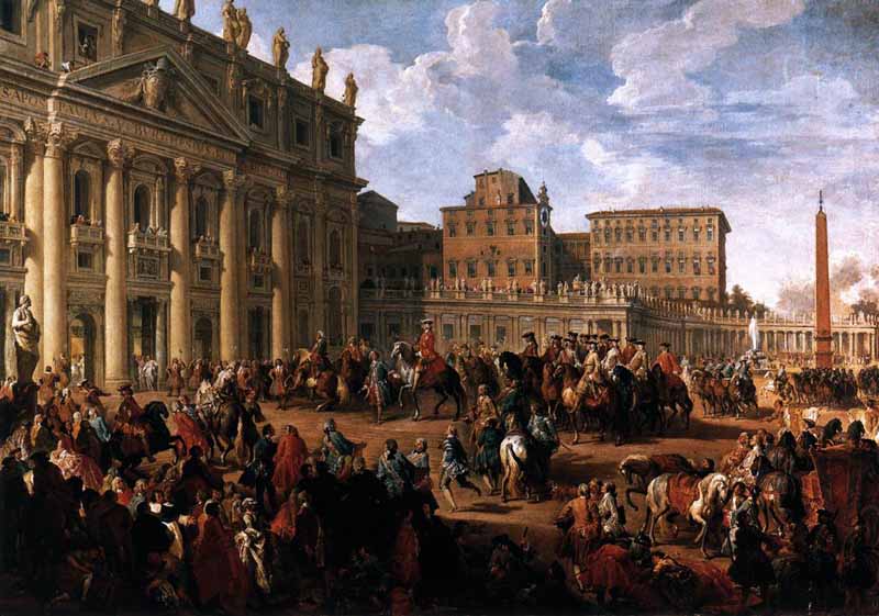 Charles III at St Peter's. Giovanni Paolo Pannini