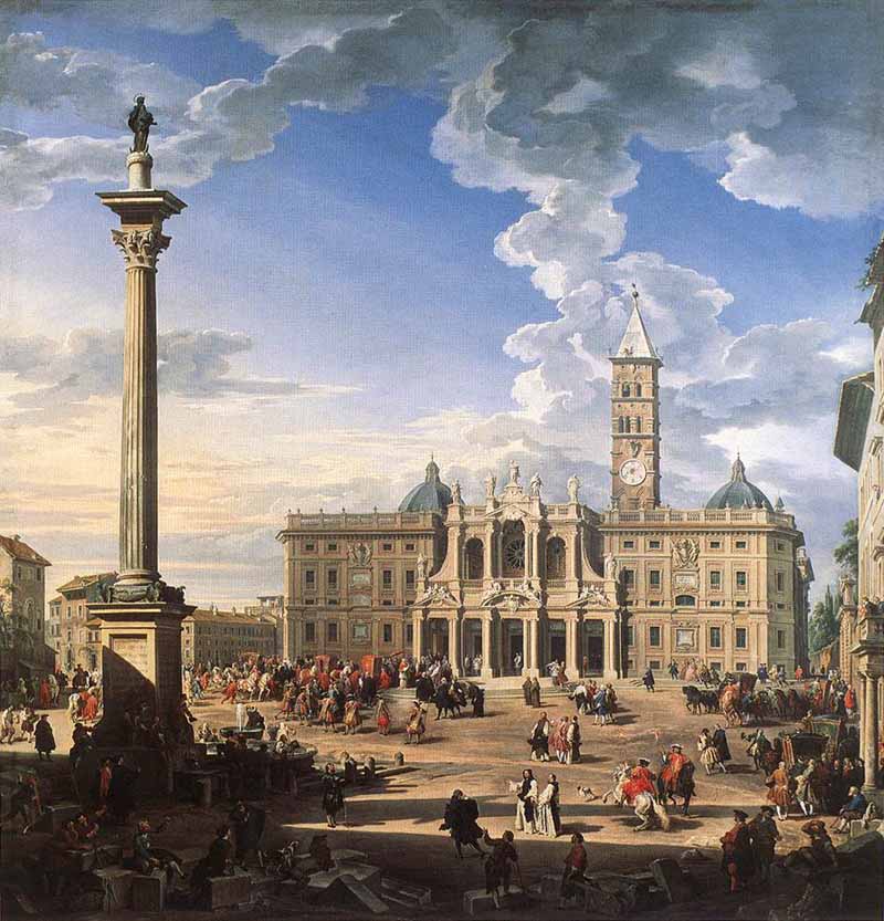 The Piazza and Church of Santa Maria Maggiore. Giovanni Paolo Pannini