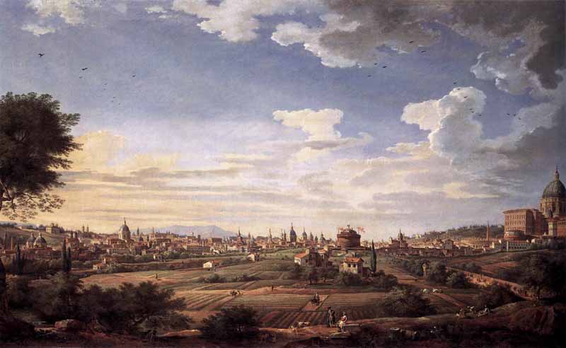 View of Rome from Mt. Mario, in the Southeast. Giovanni Paolo Pannini