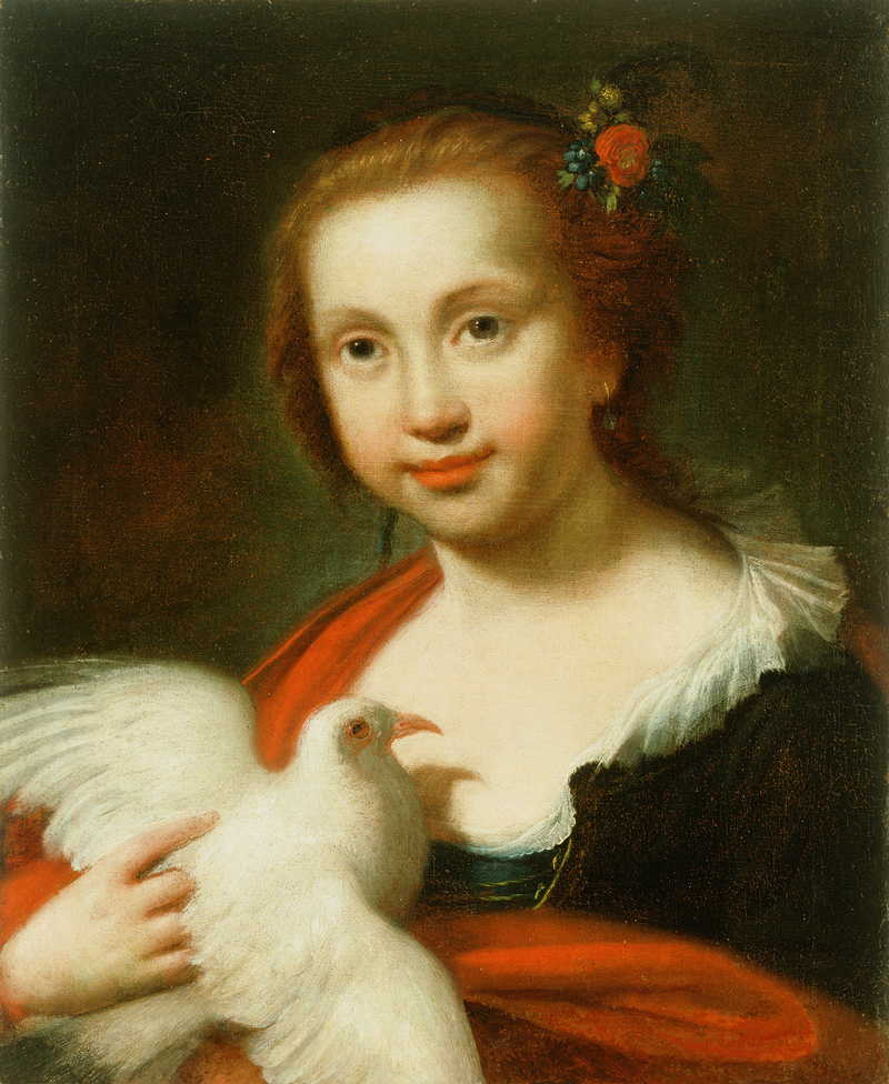 Little girl with a white dove (Innocence). Giuseppe Nogari