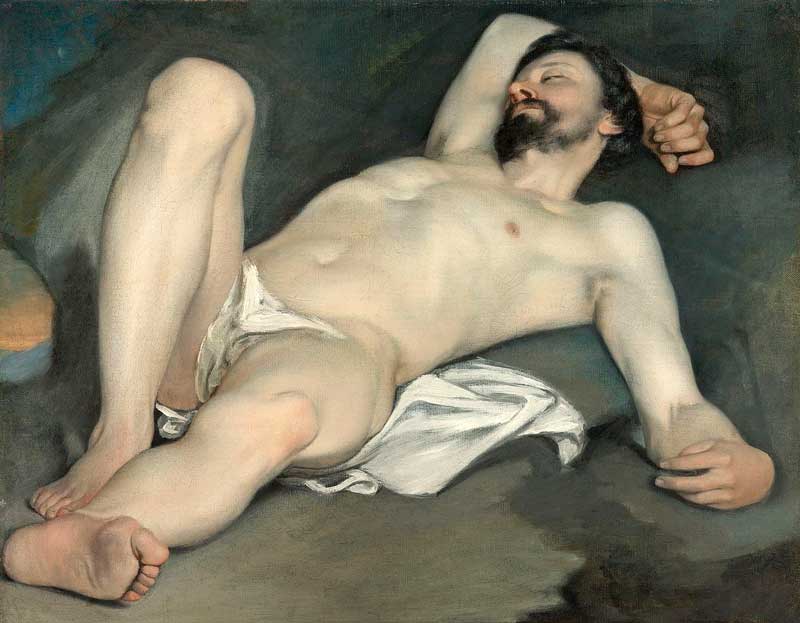 Reclining male nude. Guido Cagnacci