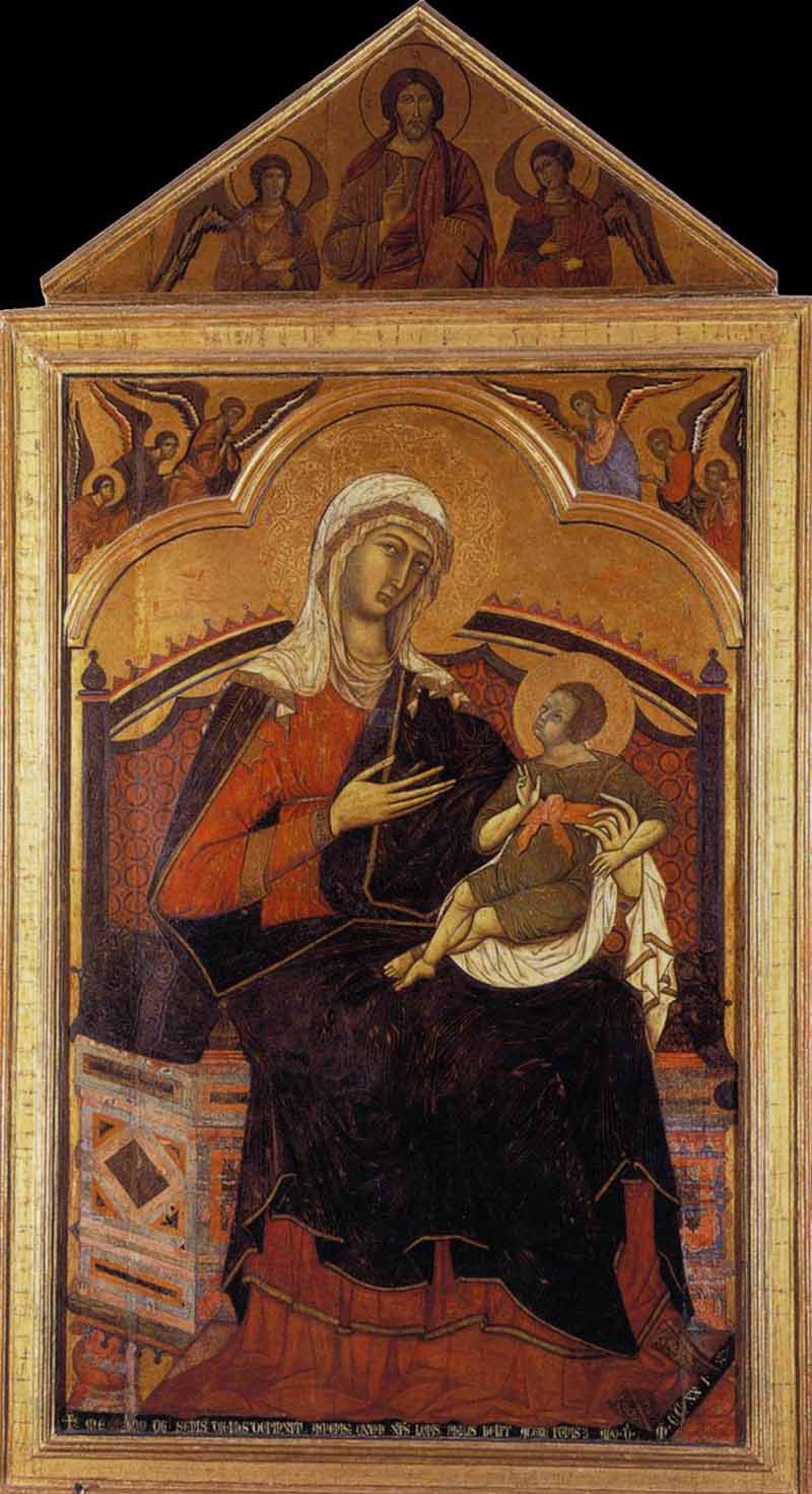 Virgin and Christ Child Enthroned. Guido da Siena