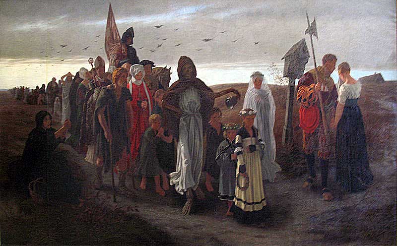 Procession of death. Gustav Adolph Spangenberg