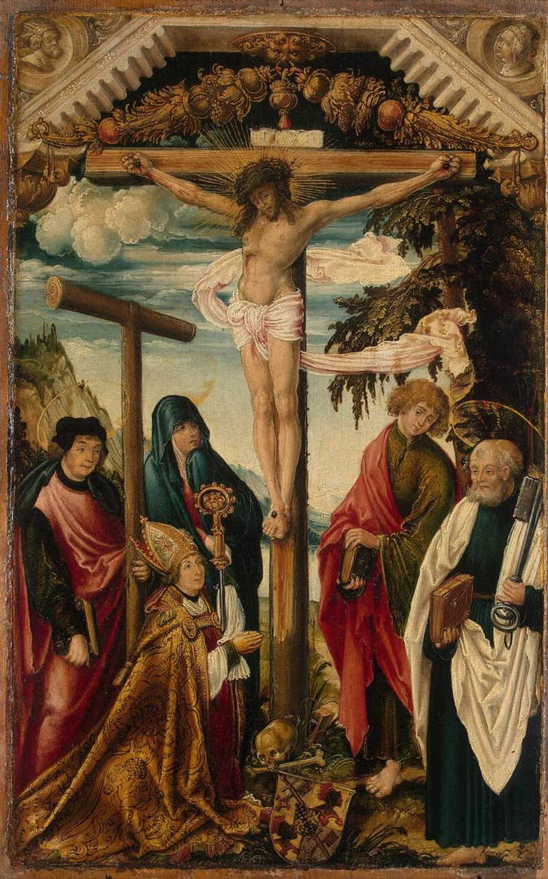 Crucifixion with Saints and Donor. Hans Wertinger