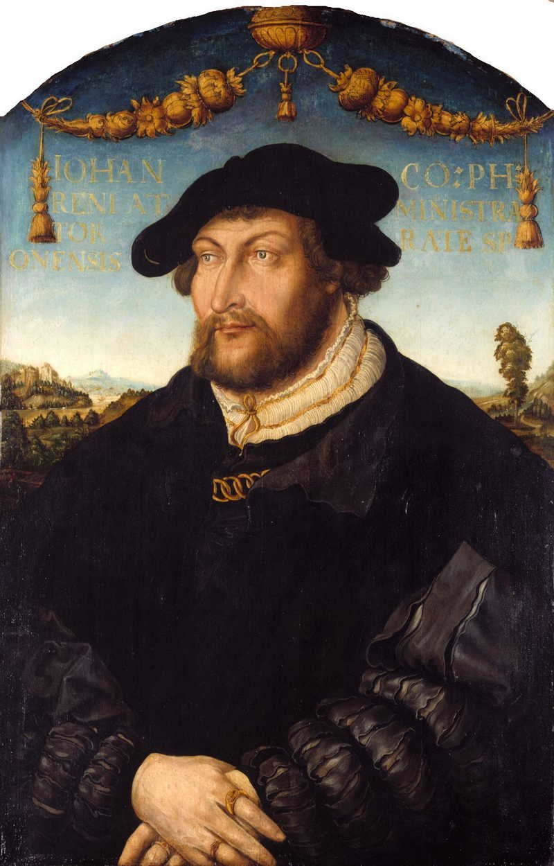 Portrait of Count Palatine Johann III., The administrator of the diocese Regensburg. Hans Wertinger