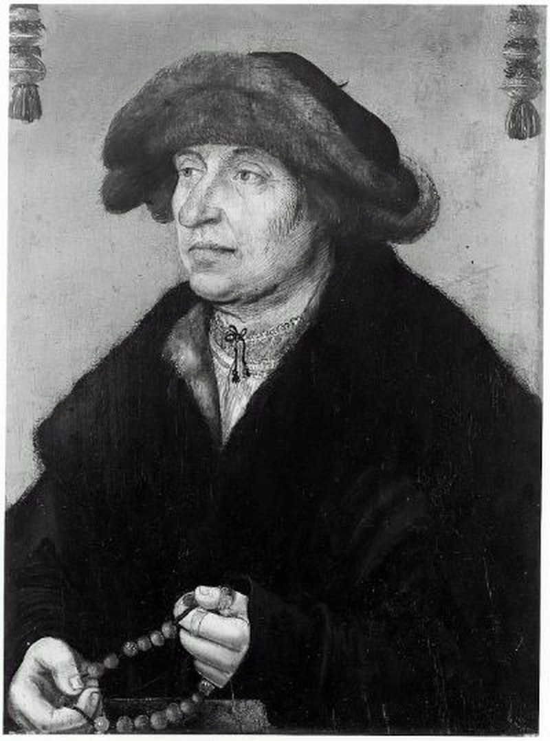Portrait of a Man Holding a Rosary. Hans Wertinger