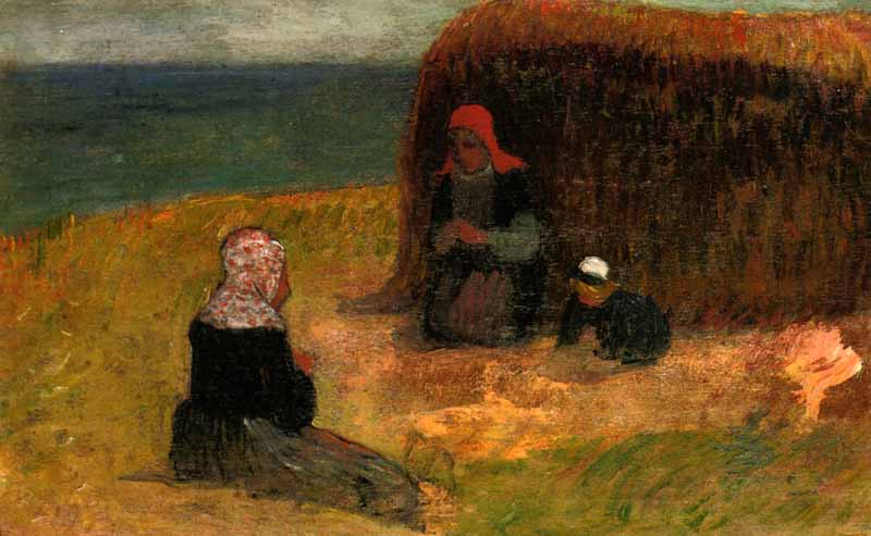 Breton Women with Haystack, Henry Moret