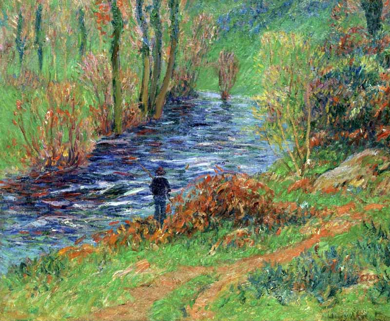 Fisher on the Bank of the River, Henry Moret