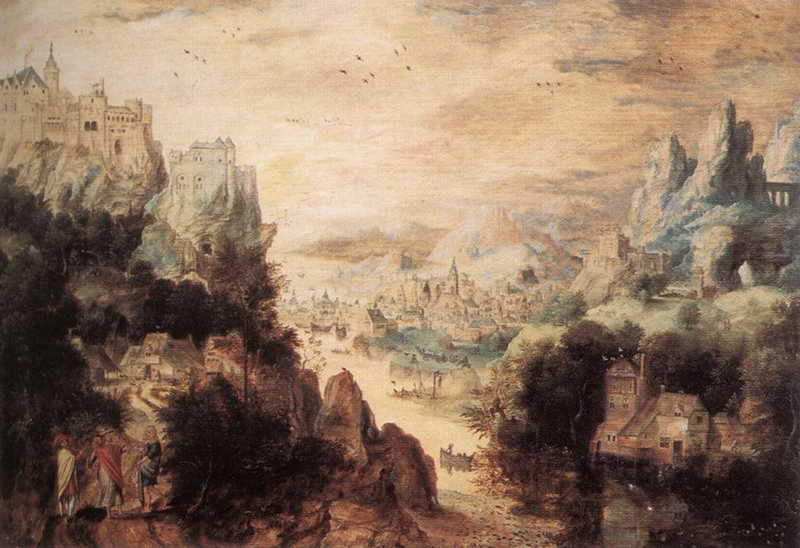 Landscape with Christ and the Men of Emmaus. Herri met de Bles