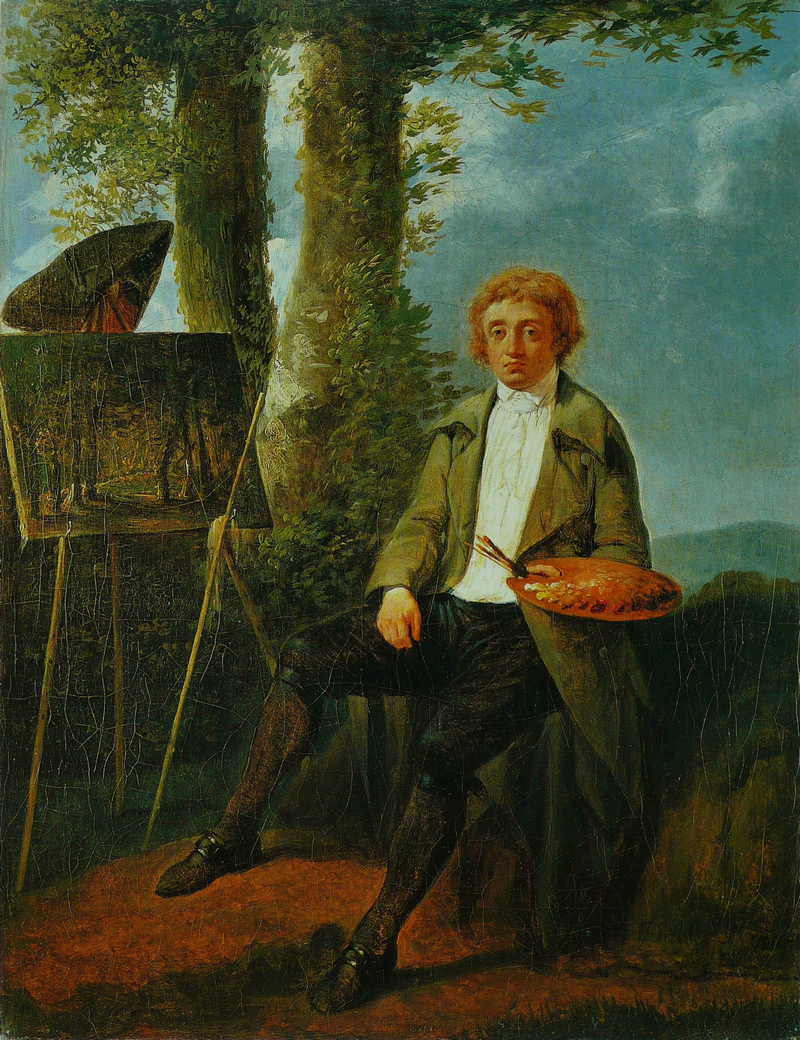 Portrait of the painter Conrad Gessner in the Roman countryside. Jacques Sablet