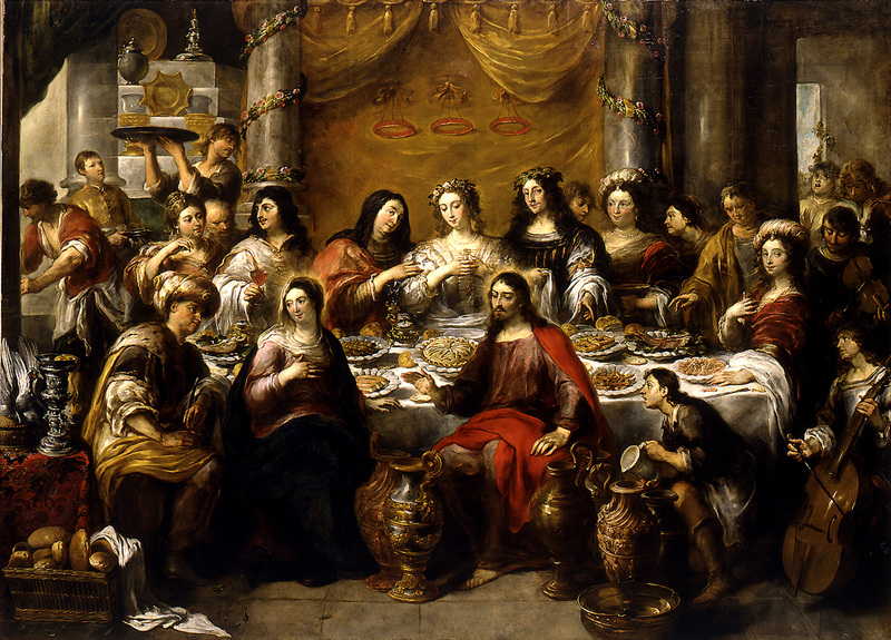 The wedding at Cana: Jesus blesses the water. Jan Cossiers