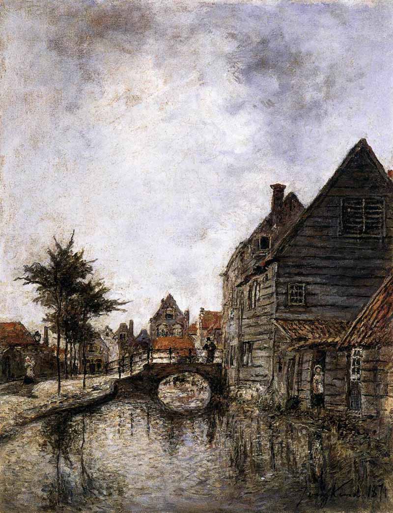 Inner Canal in Dordrecht. Johan Barthold Jongkind