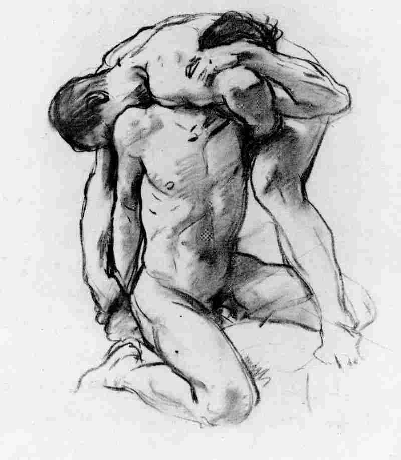 Male Nudes Wrestling, John Singer Sargent