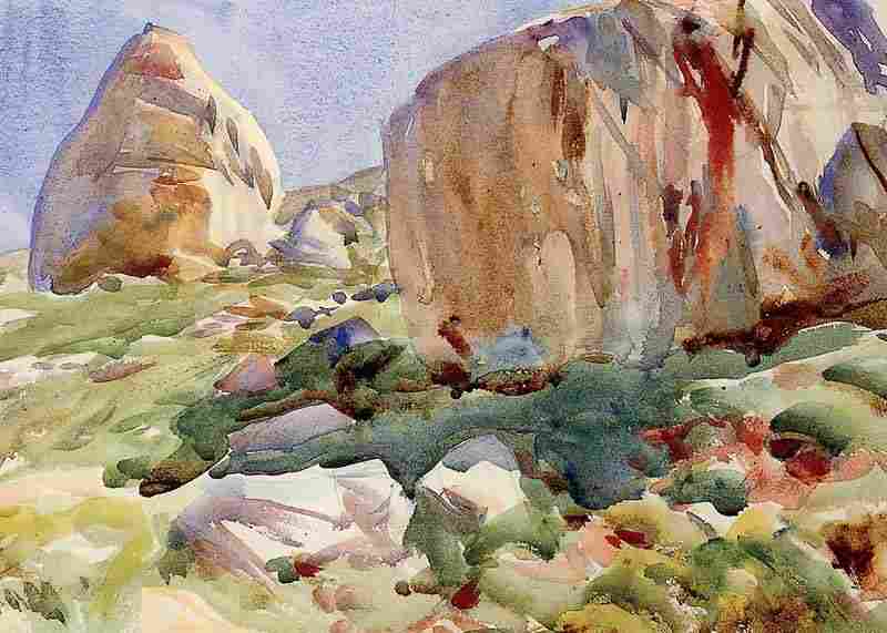 The Simplon. Large Rocks,  John Singer Sargent